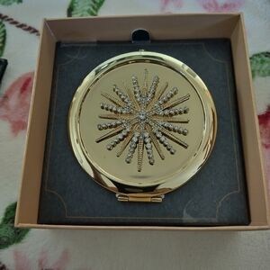 Monet Compact Mirror Starburst Sparkly New